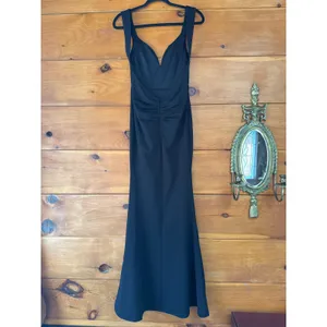 Lulus Alluring Temptation Black Backless Ruched Mermaid Maxi Dress Size XS thumbnail 5