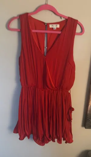 Red romper thumbnail 1