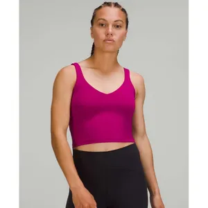 Lululemon Align Top Size 6 Magenta Purple‎ Nulu Crop Bra Yoga Pilates Gym GUC thumbnail 8