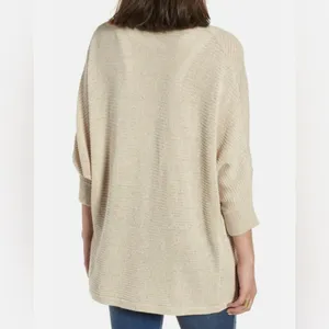 Madewell Seabank‎ Open Front Knit Cardigan Sweater Oatmeal Beige thumbnail 6