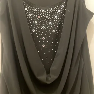Hailey Kelly Fashion black tank top with silver studs Y2k fashion vintage thumbnail 2