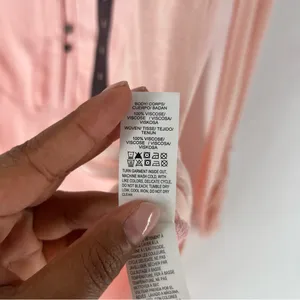 Lucky Brand Light Pink Woven Mix Henley Top Size‎ S thumbnail 8
