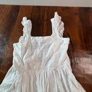 Mi Ami for Francesca's White Ruffle Bow Back Mini Dress Womens Small Cotton thumbnail 9