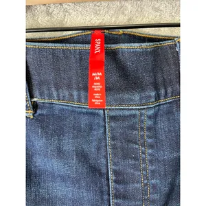 Spanx Jeans Womens Large Blue High Rise Flared Tummy Shaping Pull On Stretch Med thumbnail 4