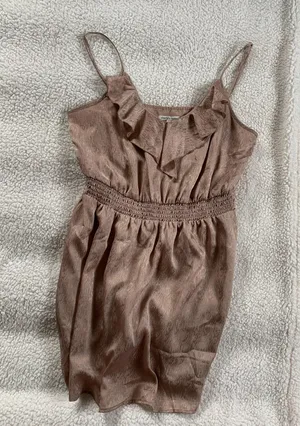 Semi-formal Mini Dress In Light Copper/beige A chiffon thumbnail 1