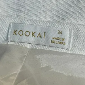 Kookai Oyster Tailored Women White High Rise Straight Leg Trousers Pants Size 34 thumbnail 4