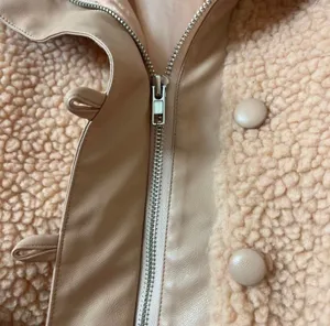 Forever 21 Light Pink Faux Shearling Oversized Teddy Jacket Fleece Sherpa Coat Size Medium thumbnail 7