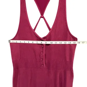 Free People Fp Movement Revive Jumpsuit Size M-L Burgundy Ribbed Activewear RARE thumbnail 6