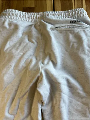 American Eagle Jogger Sweatpants Women’s Medium Cream Zip Pocket Lounge Pants thumbnail 6