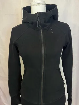 lululemon athletica Black Hooded Zip Bomber Jacket thumbnail 10