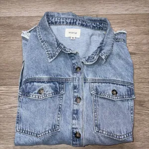 Wishlist Women's Boutique Denim Long Sleeve Button Up Size Medium thumbnail 10