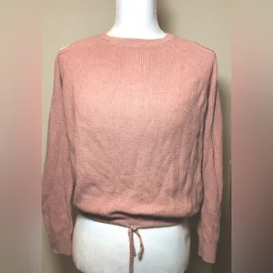 Abercrombie cold shoulder knit sweater top thumbnail 3