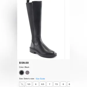 NWT Kenneth Cole Reaction “Anabelle” Women’s Black Calf Tall Riding Boots Sz 5 thumbnail 2