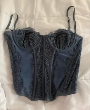 Urban Outfitters Corset Top Blue Out From Under thumbnail 1