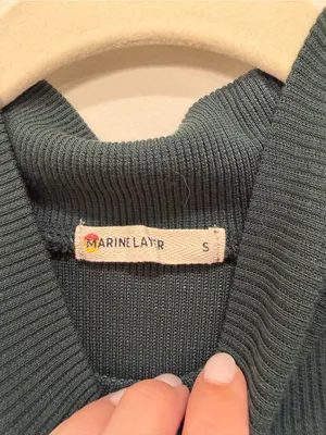 Marine Layer Dark Green Ribbed Mock Neck Short Sleeve Top‎ Size Small thumbnail 3