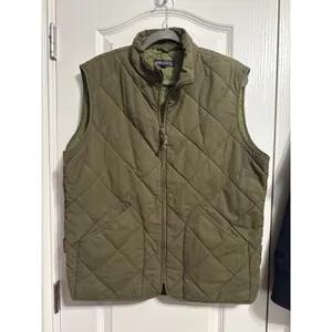 J Crew Mercantile Quilted Vest Olive Green Diamond Stitch Utility Gorp Preppy thumbnail 2