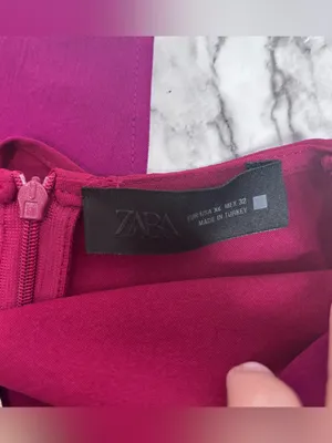 Zara Draped Fuchsia pink Midi Dress Silver Ring sleeveless size XL vacation thumbnail 4