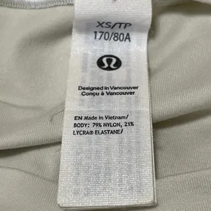 Lululemon Women's Beige Long Sleeve Mock Neck Slim Fitted T Shirt Tee Top XS thumbnail 4