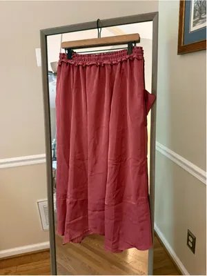 Women's Anthropologie Midi Skirt Size M Red thumbnail 4