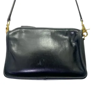 Vintage 70s Coach Leatherworks Black Leather Companion Bag #9300 Made in NYC USA thumbnail 8