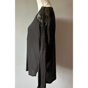 Free People Boho Grunge Whimsy Goth Witch Flowy Blouse Size Medium thumbnail 6