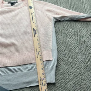 Marc by Marc Jacobs Cashmere Colorblock Sweater Pink Gray Silk Hem M thumbnail 10