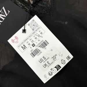ZARA Black Open Back Semi-Sheer Bodysuit Lingerie Size Medium NEW w TAGS thumbnail 9