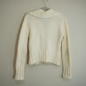 Vintage Langenis Cream Mohair Blend Cardigan Sweater Wide Collar Grannycore thumbnail 5
