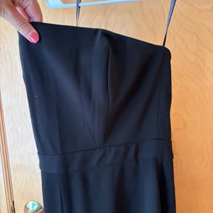 White House Black Market Jumpsuit Women 6 Black Strapless Straight Leg Formal thumbnail 4