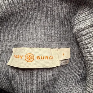 Tory Burch Turtleneck Sweater Gray Large Merino Wool Minimalist Work Office‎ thumbnail 2
