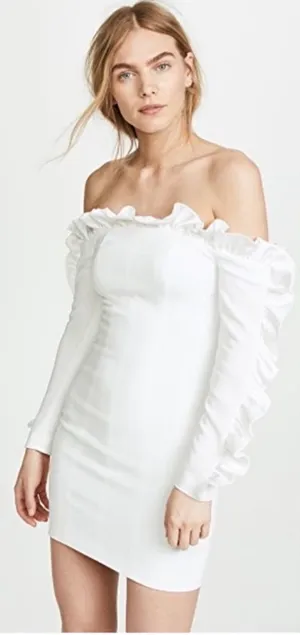 Cinq à Sept Rosemarie Ruffle Bridal Dress White Size 2 thumbnail 1
