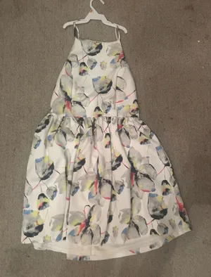 fab'rik white colorful dress thumbnail 1