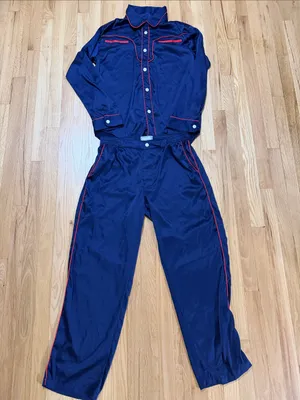 West of Breakfast The Western One in Admiral Pajama Set Sz M thumbnail 1