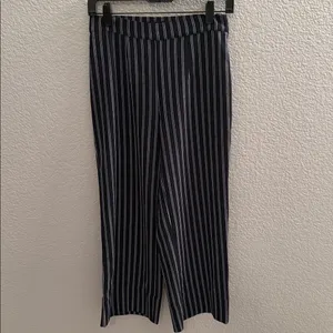 Abercrombie & Fitch Wide Leg Blue White Pinstripe Trouser Pants Size XS thumbnail 2