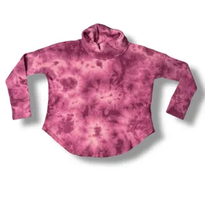 Maeve Anthropologie‎ Waffle Knit Top Women Medium Pink Tie Dye Excellent Thermal thumbnail 2