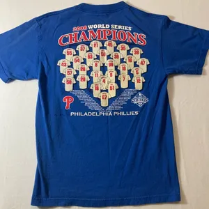 Source Unknown Philadelphia Phillies Blue T Shirt Sz Medium Adult thumbnail 2