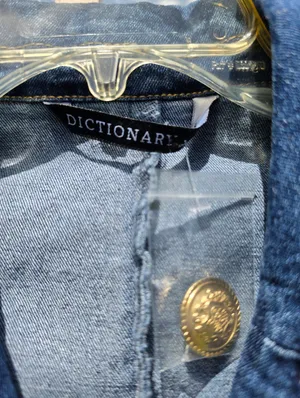 Double-Breasted Denim Vest in Dark Blue with Gold Buttons Small thumbnail 5