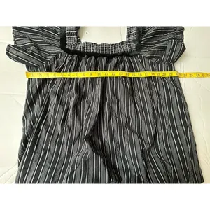 Isabel Maternity Women’s Black Striped Boho Fringed Tunic Top thumbnail 7