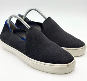 Rothy's The Original Slip On Sneakers Gray Knit Slip-On Loafers with White Sole thumbnail 1