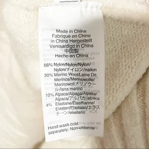 J. Crew Size XS Oversize Cream Wool‎ Alpaca Crewneck Long Sleeve Sweater thumbnail 5