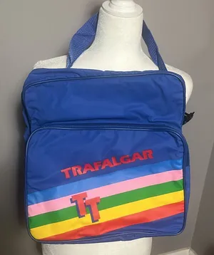 NEW Trafalgar Blue Multi Color Shoulder Hand Travel Bag thumbnail 1