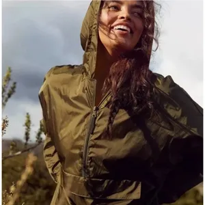 NWOT Aerie OFFLINE Green Oversized Pullover Lightweight Windbreaker Jacket S thumbnail 2