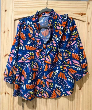 summer navy floral shirt thumbnail 1