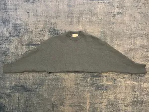 Aritzia Wilfred Free Blue Gray 100% Merino Wool Lolan Cropped Sweater Size 2 thumbnail 2