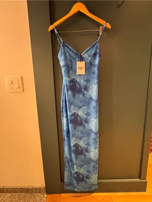 NWT Princess Polly Hathaway Maxi Dress Blue Floral US 4 thumbnail 6