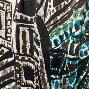 JohnPaulRichard Black and Teal Geometric Maxi Dress thumbnail 4