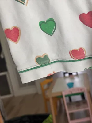 Roller Rabbit pajamas set big holiday hearts christmas shorts sleeve polo shirt thumbnail 10