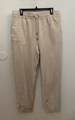 Jockey Beige Drawstring Jogger Pants Tan Size L thumbnail 1