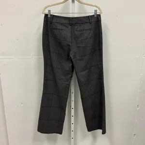 Loft Petite Women’s Plaid Flare Classic Everyday‎ Career Trouser Pants 8P Gray thumbnail 2