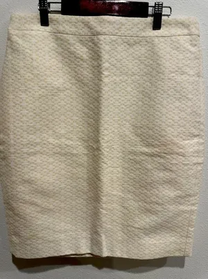 NWT J Crew size 6 pencil skirt cream/taupe pattern thumbnail 1